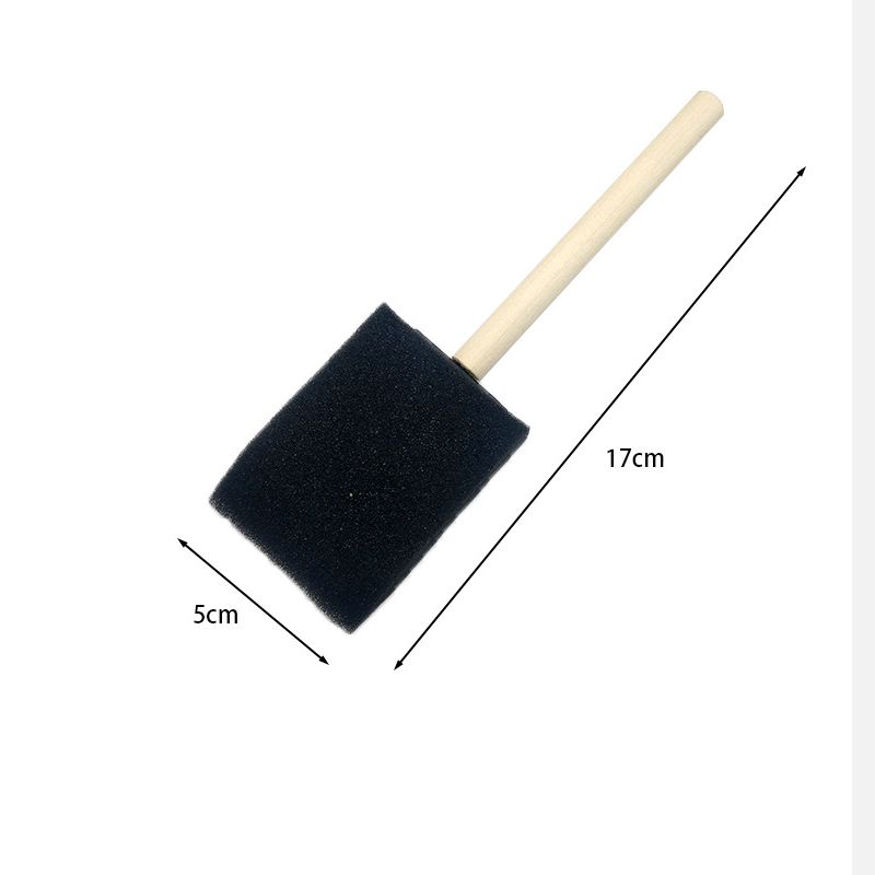 Foam Paint Brush with Wooden Handle