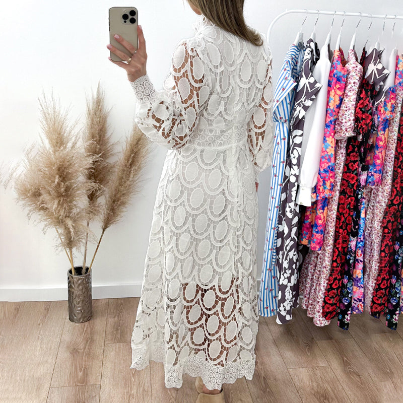 Women's Elegant Long-Sleeve Lace Dress