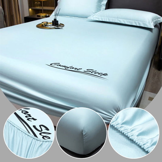 Summer Ice Cooling Silky Bed Fitted Sheet Pillow Cover🛏️