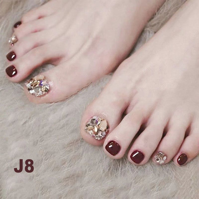 🔥Hot Sale Best Gift 🔥Delicate Glitter False Toe Nails Kit（50% OFF）