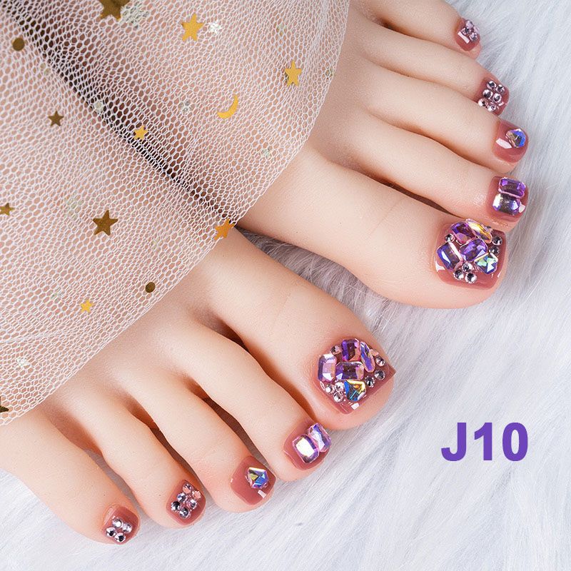 🔥Hot Sale Best Gift 🔥Delicate Glitter False Toe Nails Kit（50% OFF）