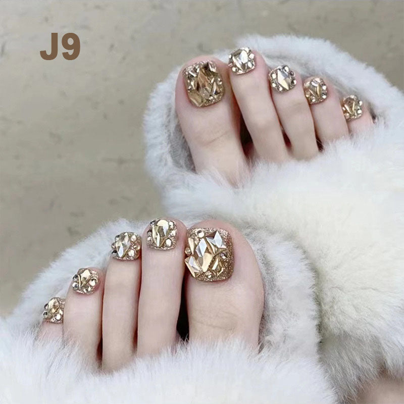 🔥Hot Sale Best Gift 🔥Delicate Glitter False Toe Nails Kit（50% OFF）