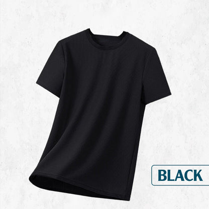 Breathable Ice Silk Waffle Weave T-shirt