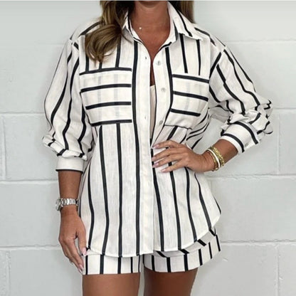 Women's Summer Casual Stripe 2-Piece Set