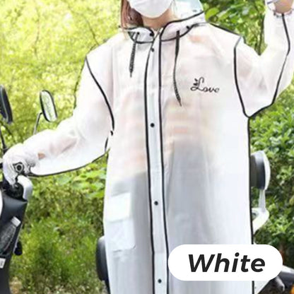 Reusable Hooded Raincoat with Mask for Adults