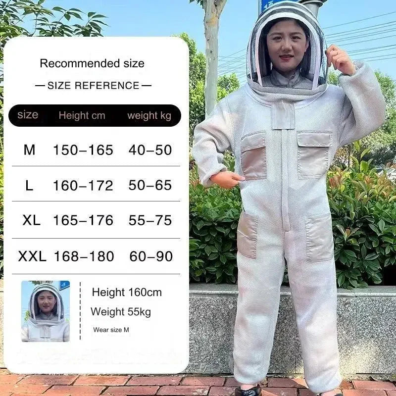 Breathable Mesh Full-Body Protective Bee Suit