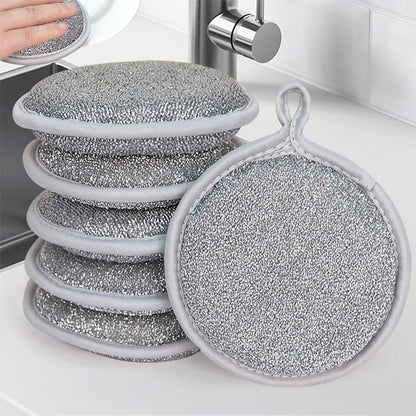 Kitchen Double-Sided Round Sponge Scrubber