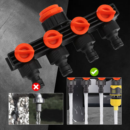 4 Way Plastic Connector Garden Hose Pipe Splitter