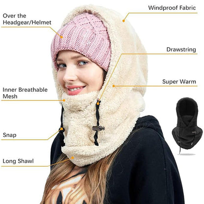 🔥Early Winter Discount-60% OFF⏰Unisex Warm Ski Hooded Scarf ☃️☃️