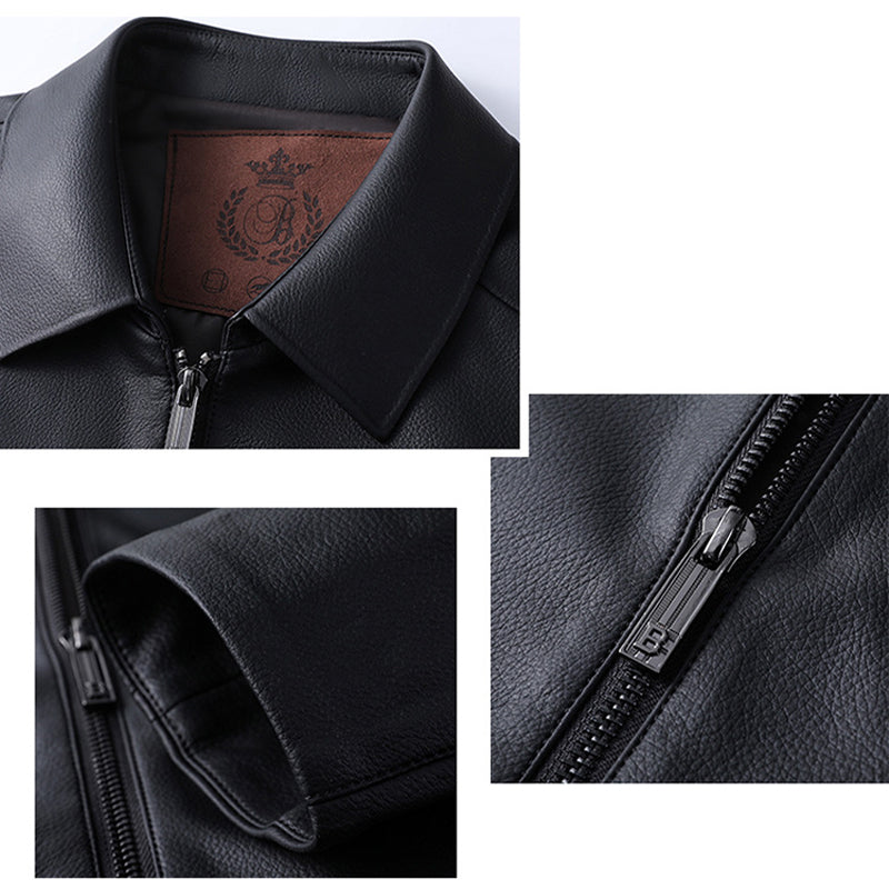 ❄️Winter Specials❄️Men's Casual Business Lapel PU Leather Jacket