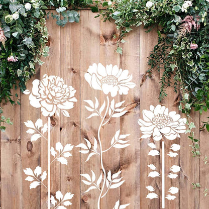 🔥Summer Hot Sale Promotion-60% OFF🌻Garden Fence Large Flower Stencils🖌️DIY decoration