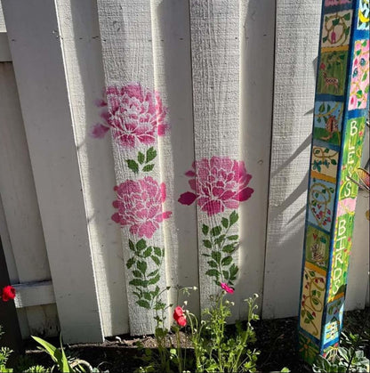 🔥Summer Hot Sale Promotion-60% OFF🌻Garden Fence Large Flower Stencils🖌️DIY decoration