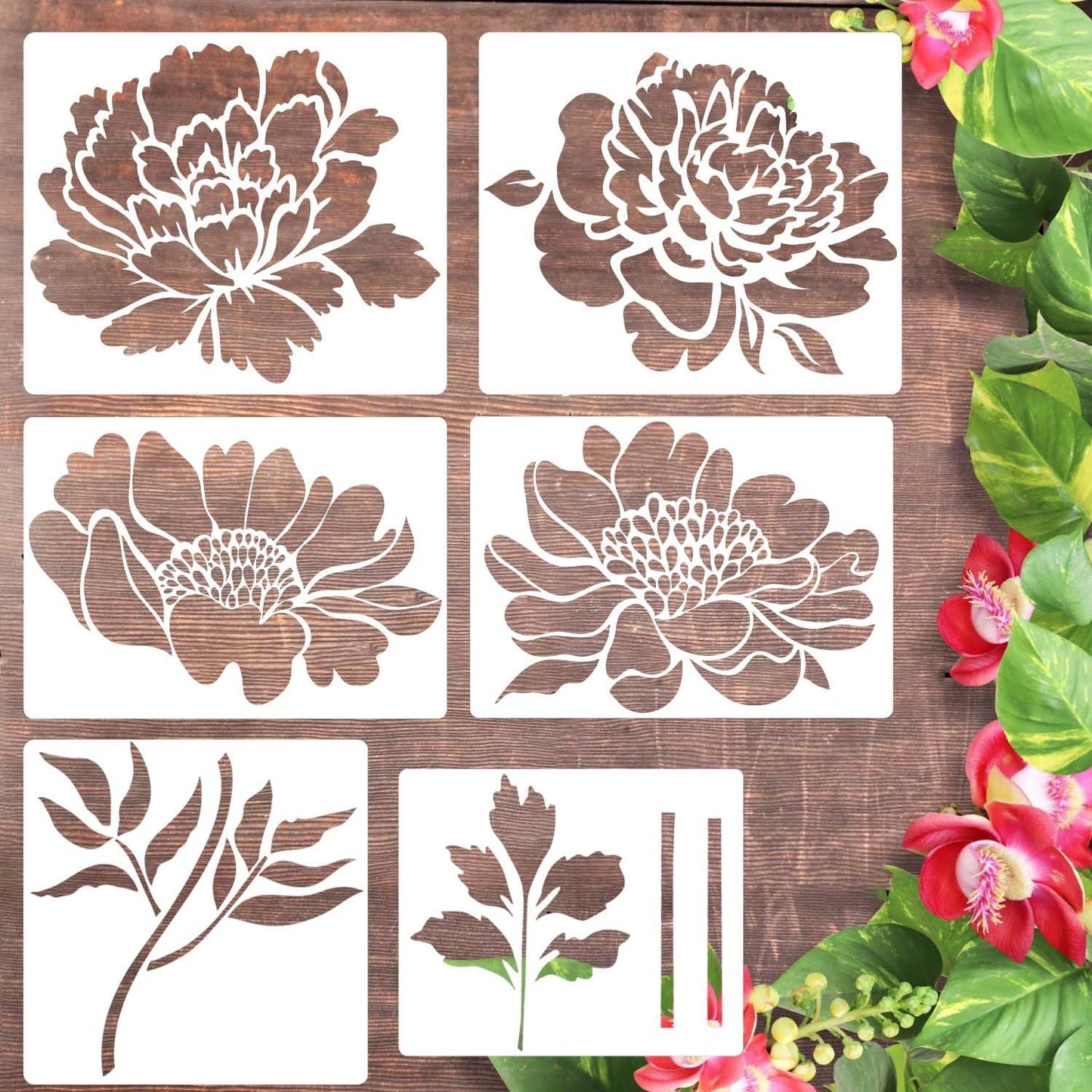 🔥Summer Hot Sale Promotion-60% OFF🌻Garden Fence Large Flower Stencils🖌️DIY decoration