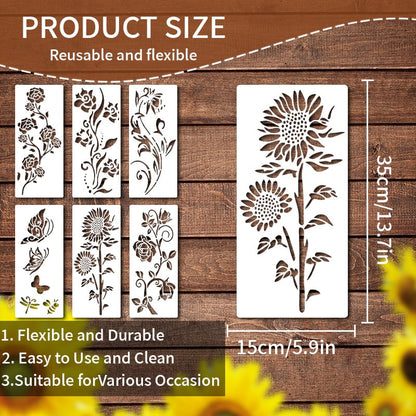 🔥Summer Hot Sale Promotion-60% OFF🌻Garden Fence Large Flower Stencils🖌️DIY decoration