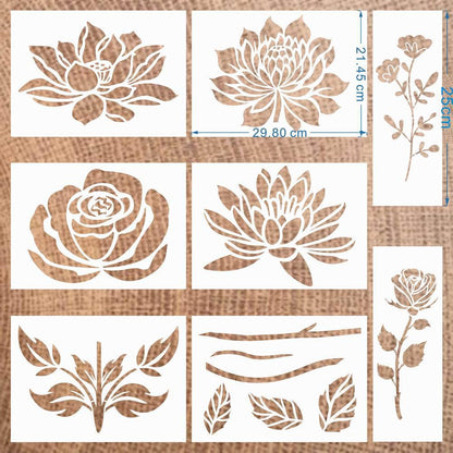 🔥Summer Hot Sale Promotion-60% OFF🌻Garden Fence Large Flower Stencils🖌️DIY decoration