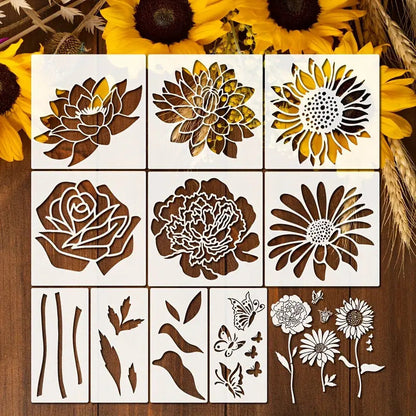 🔥Summer Hot Sale Promotion-60% OFF🌻Garden Fence Large Flower Stencils🖌️DIY decoration