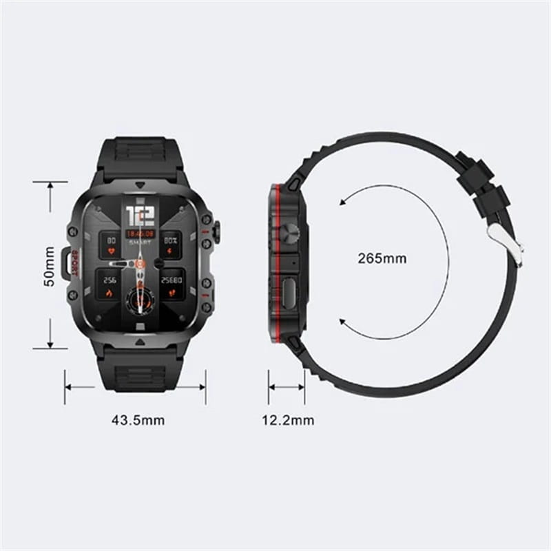 ⌚️Rugged Outdoor Smart Watch - 100+ Sports Modes