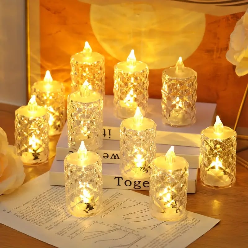 🔥3pcs/SET🕯️🎁 Crystal Flameless Candle Light