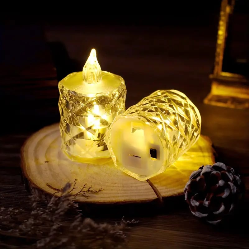 🔥3pcs/SET🕯️🎁 Crystal Flameless Candle Light