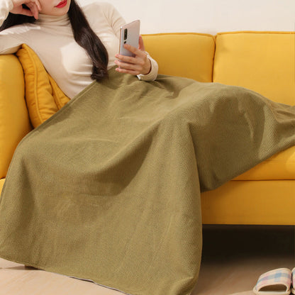 Portable Soft Zipper Electric Heated Blanket Shawl