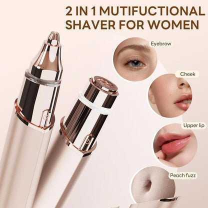 2 In 1 Facial Hair Remover & Eyebrow Trimmer