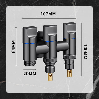 Rust-Resistant One-Inlet Three-Outlet Faucets Set