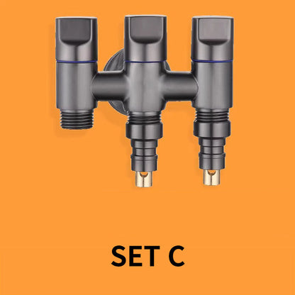 Rust-Resistant One-Inlet Three-Outlet Faucets Set