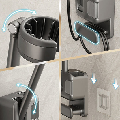 Hair Dryer Wall Mount with Cord Organizer