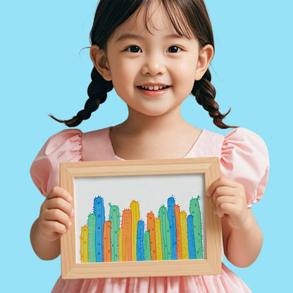 Cartoon Colorful Painting Set with Scraper for Kids