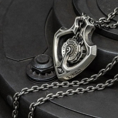 Mechanical Rotating Gear Retro Punk Necklace