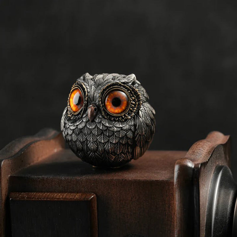 Realistic Lucky Owl Guardian Figurine