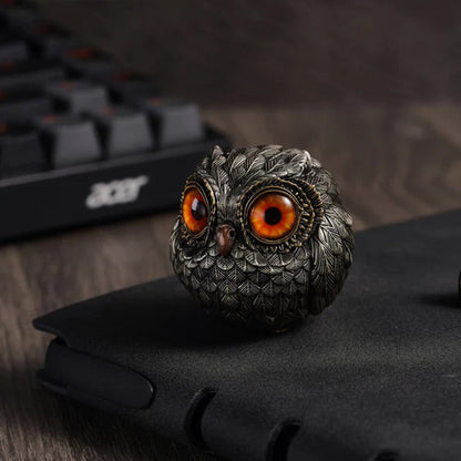 Realistic Lucky Owl Guardian Figurine