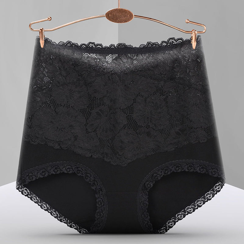 Women's Sexy Lace High-Waist Cotton Panties