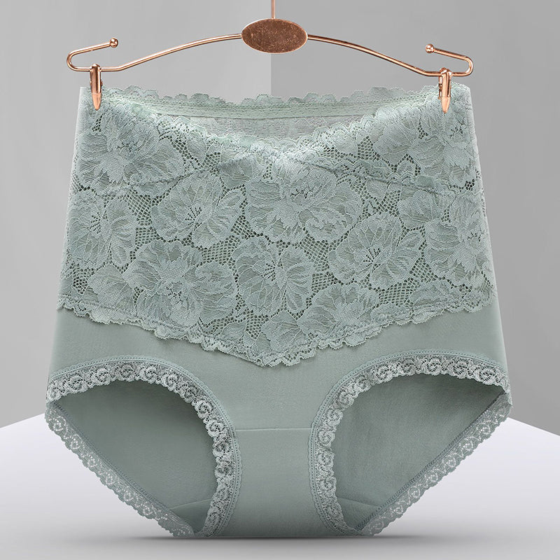 Women's Sexy Lace High-Waist Cotton Panties