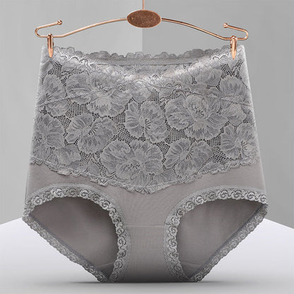 Women's Sexy Lace High-Waist Cotton Panties