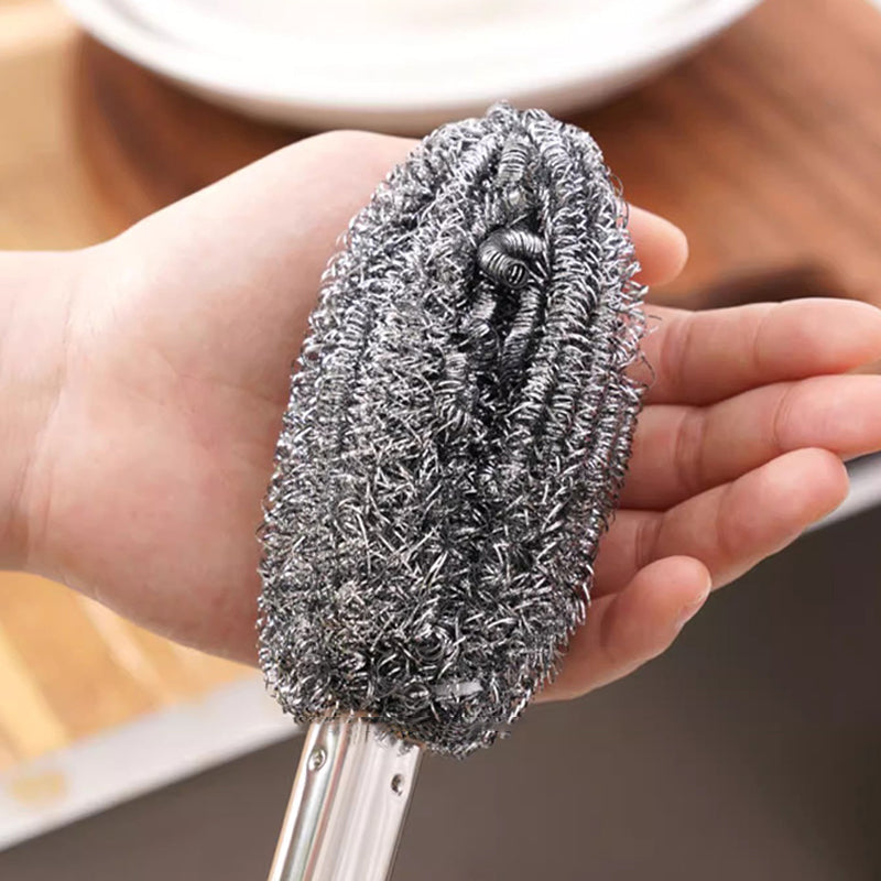 Steel Wool Scrubber with Handle