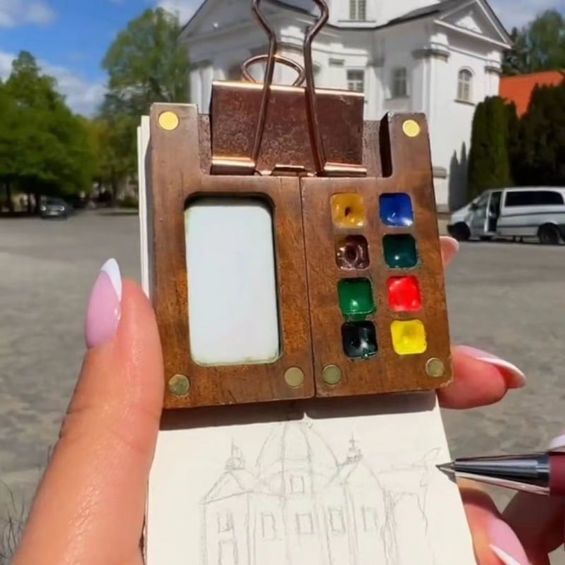 🔥 Paleta portátil para cuadernos de dibujo