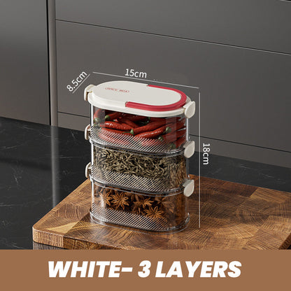 Multi-layer Sealed Spice Organizer