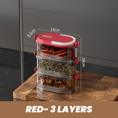 Multi-layer Sealed Spice Organizer