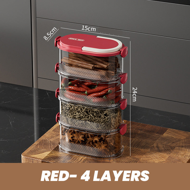 Multi-layer Sealed Spice Organizer