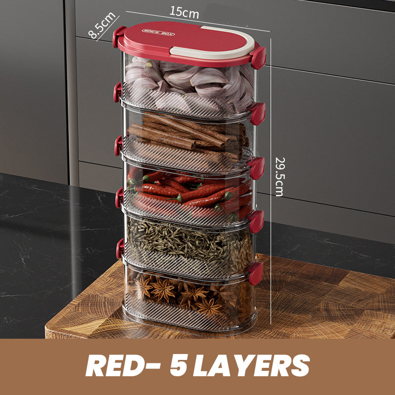 Multi-layer Sealed Spice Organizer