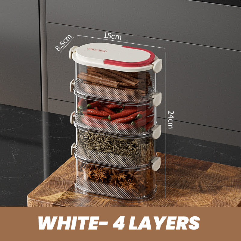 Multi-layer Sealed Spice Organizer