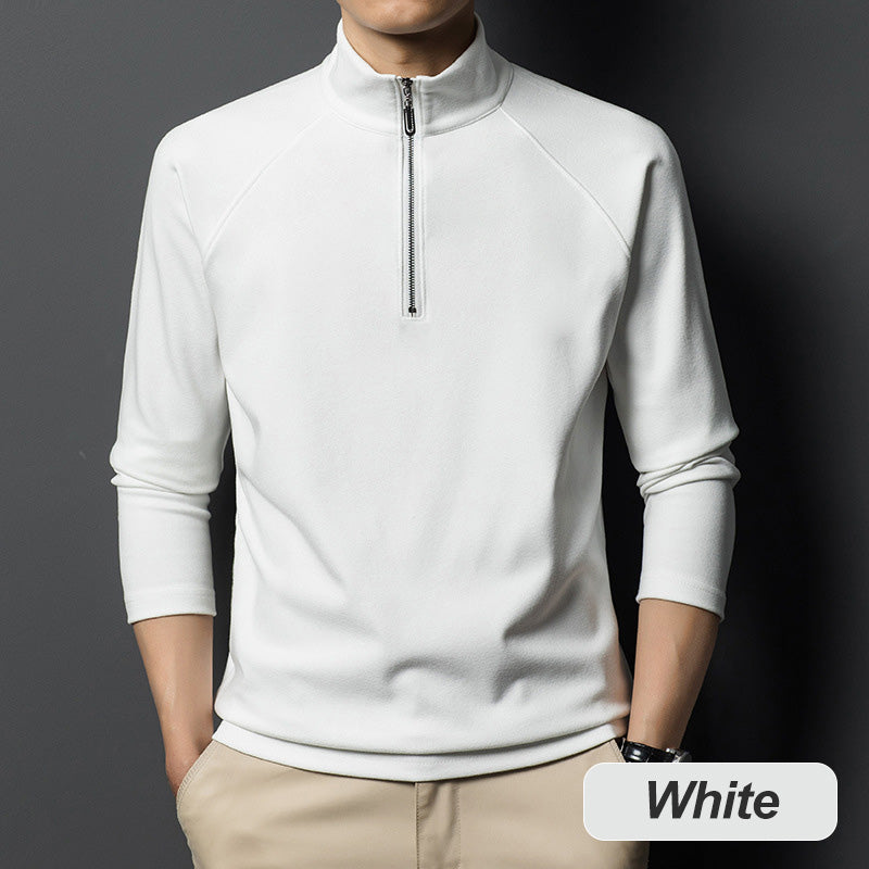 Men's Warm Long Sleeve Quarter Zip Sweatshirt