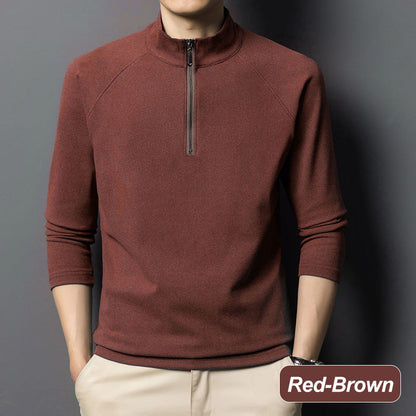 Men's Warm Long Sleeve Quarter Zip Sweatshirt